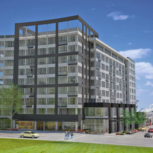 Bellevue Park Apartments image rendering by Cantera Development Group