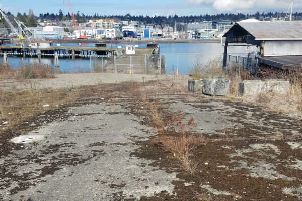 Former time oil company in Seattle, Washington. Photo of the dock.