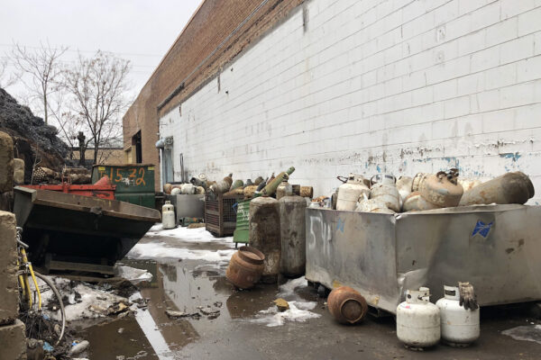 Photo of an environmentally contaminated scrap metal yard that was remediated by Cantera Development Group